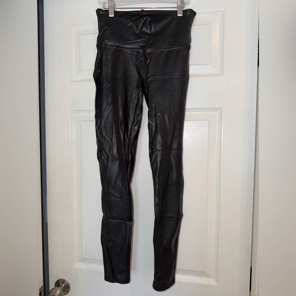 SPANX Shiny Black Leggings